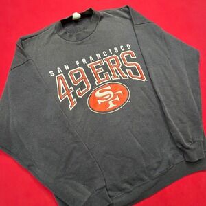 Vintage 90s Artex San Francisco 49ers Sweatshirt Mens XL Black NFL Made in USA
